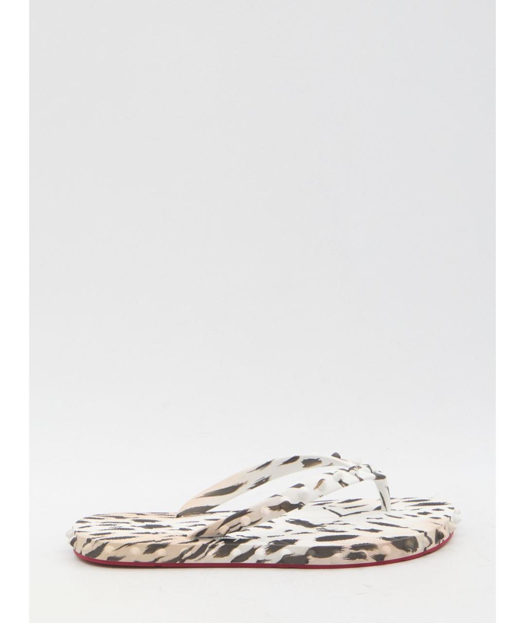 CHRISTIAN LOUBOUTIN Мульти шлепанцы, фото 6
