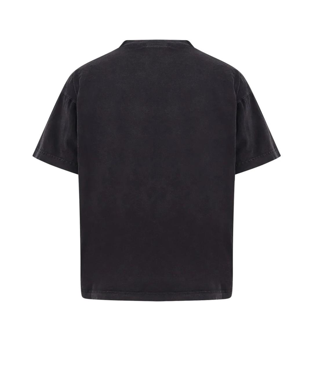 BALENCIAGA Черная хлопковая футболка, фото 2