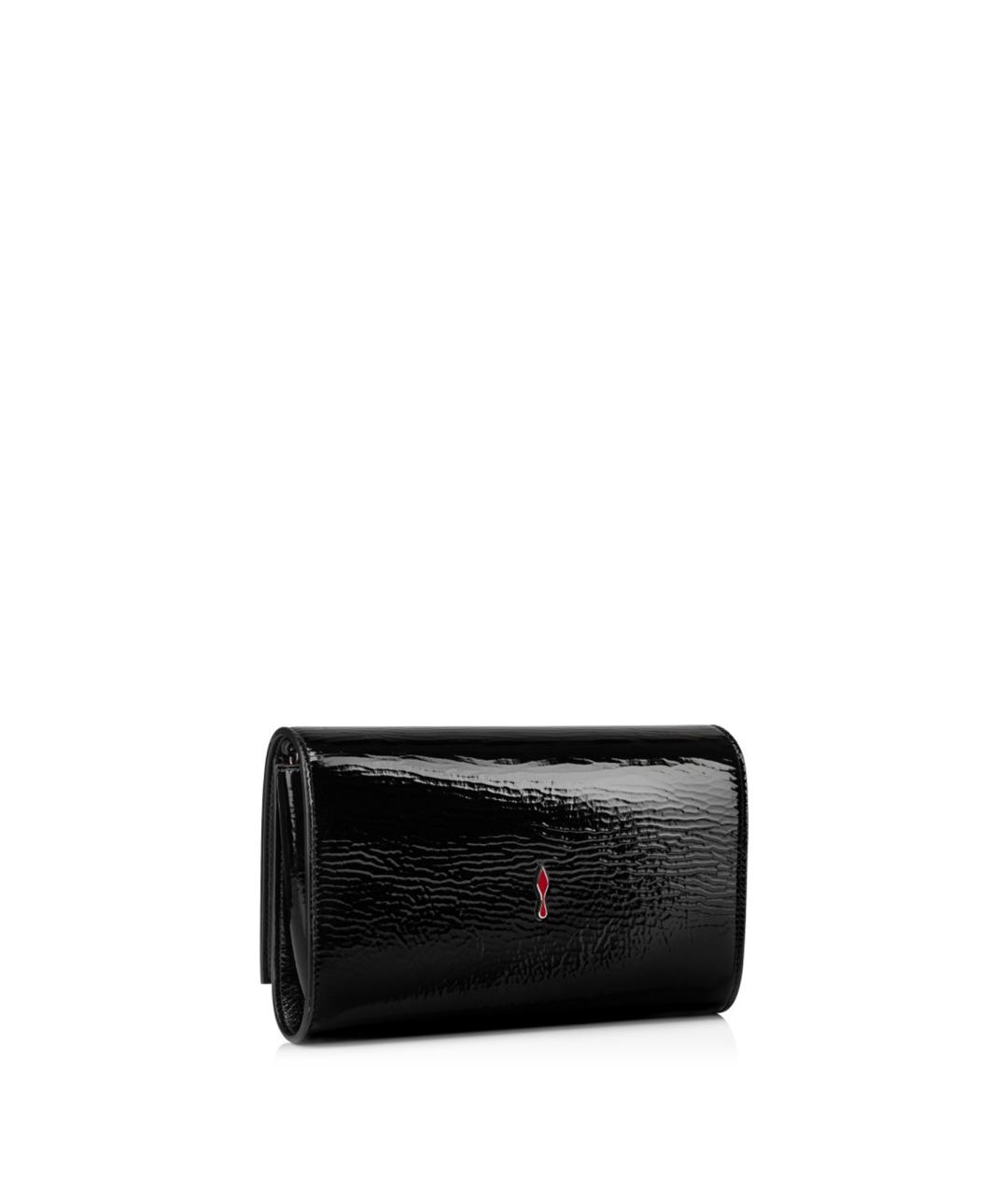 CHRISTIAN LOUBOUTIN Черная сумка через плечо из лакированной кожи, фото 2