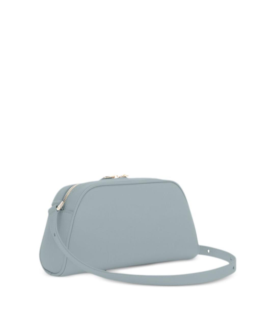 FURLA Голубая кожаная сумка через плечо, фото 4
