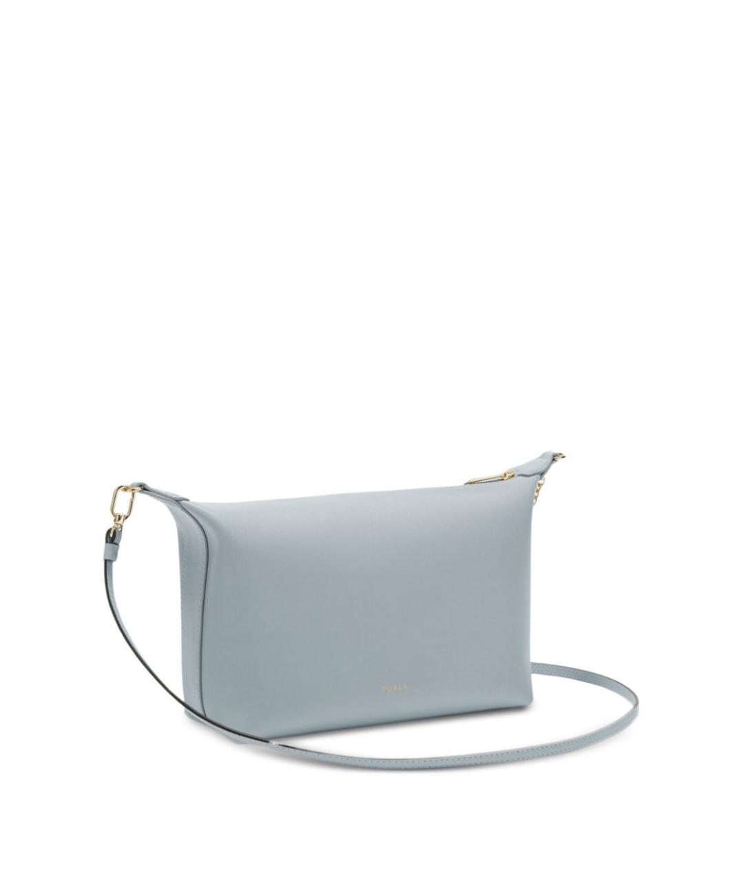 FURLA Голубая кожаная сумка через плечо, фото 2