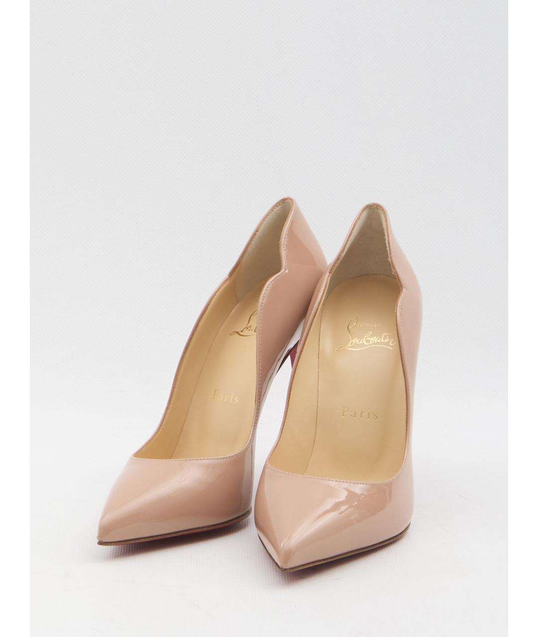 CHRISTIAN LOUBOUTIN Розовые кожаные туфли, фото 2
