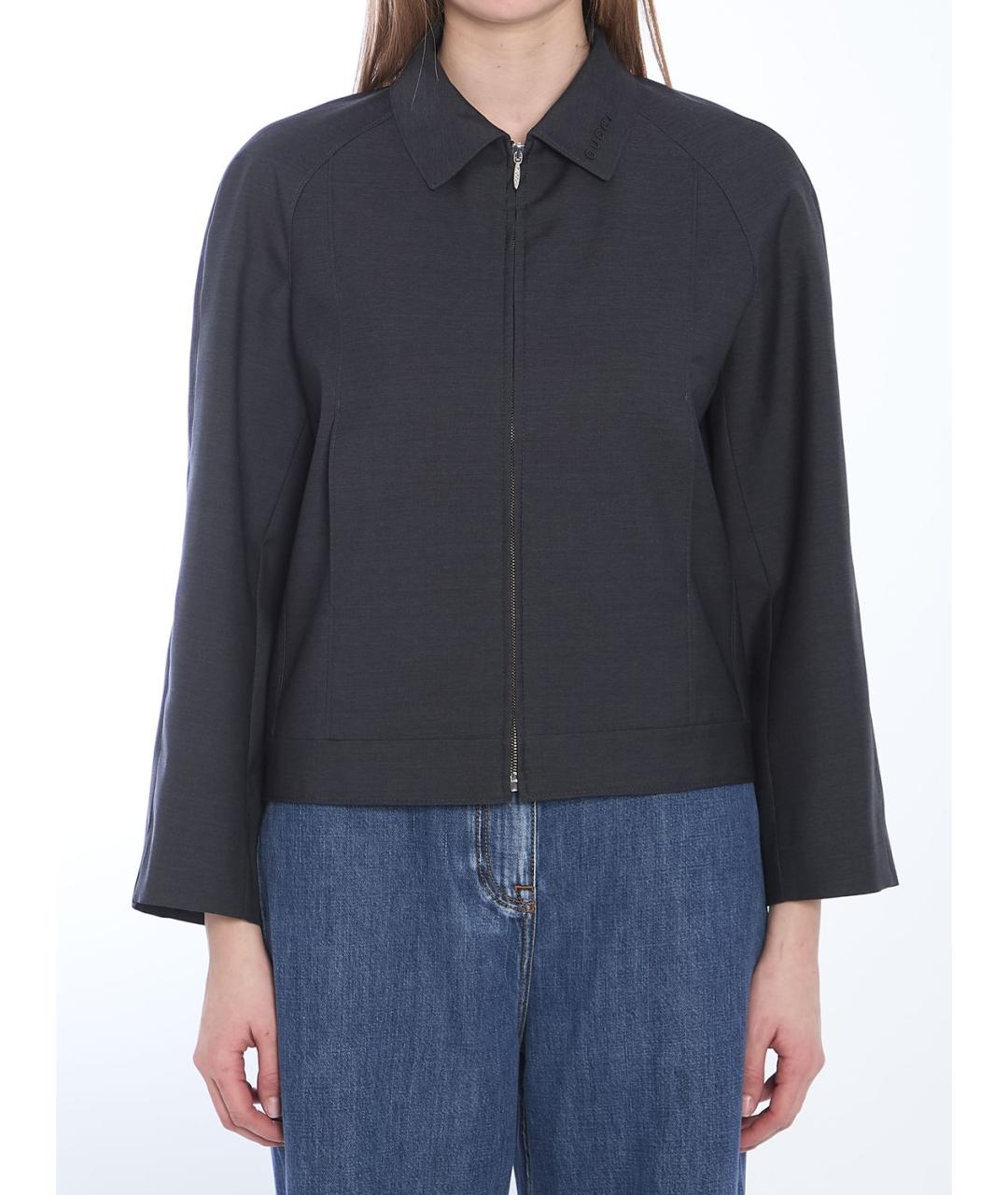 GUCCI Серая шерстяная куртка, фото 2