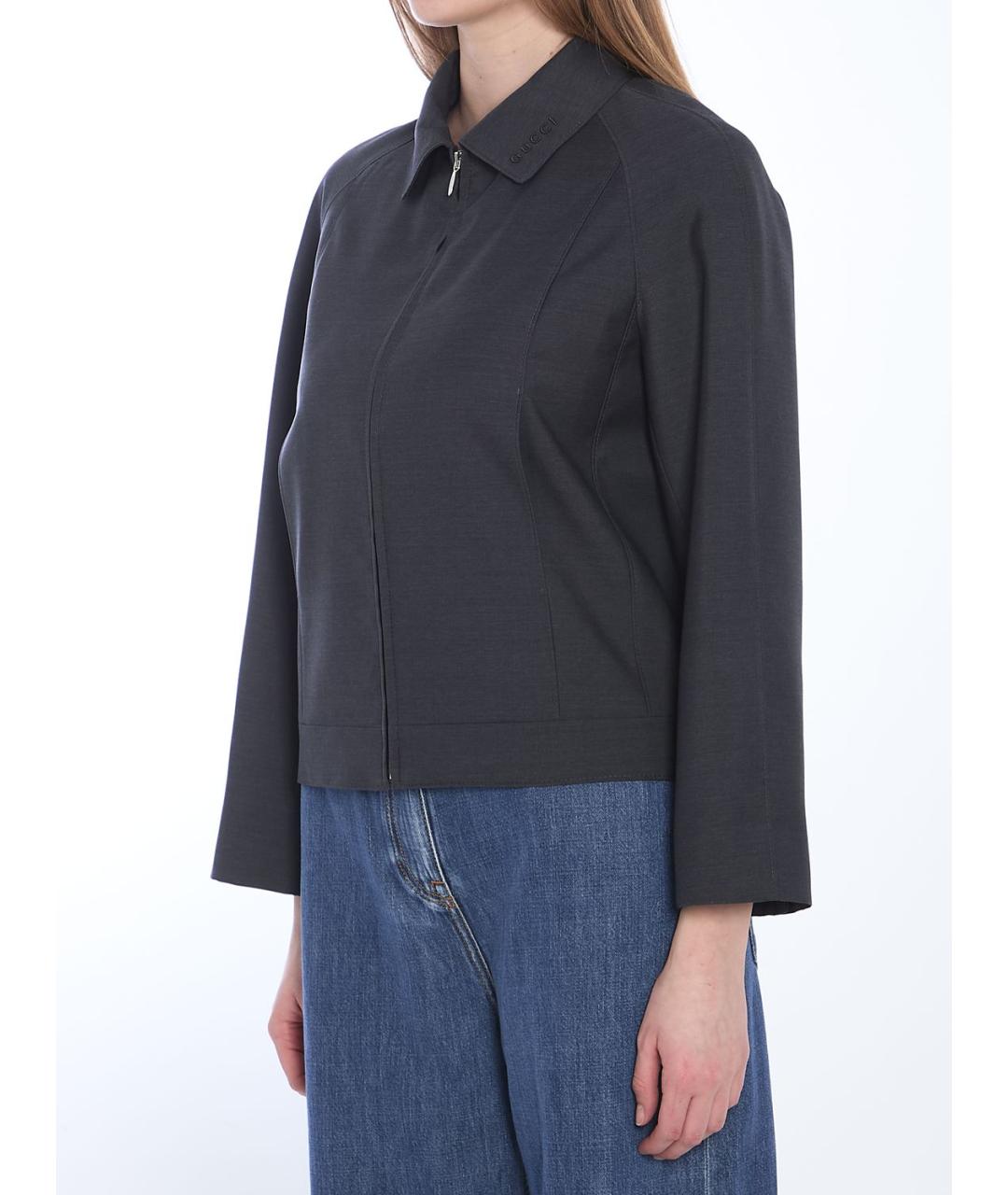 GUCCI Серая шерстяная куртка, фото 3