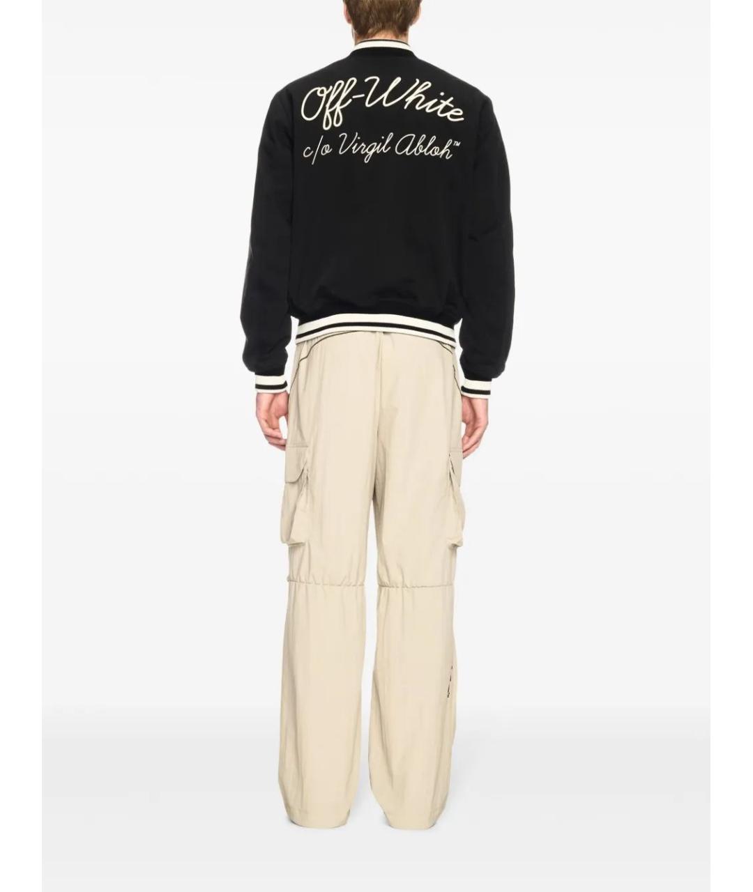 OFF-WHITE Черная полиэстеровая куртка, фото 4
