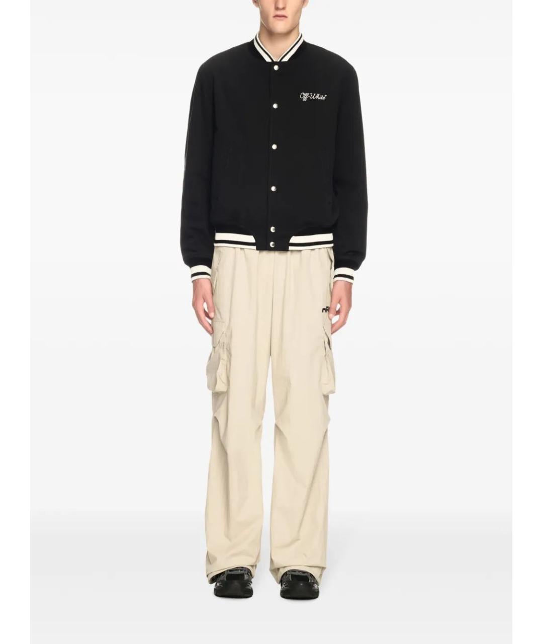 OFF-WHITE Черная полиэстеровая куртка, фото 2