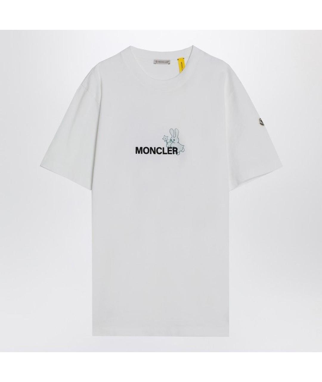 MONCLER Белая хлопковая футболка, фото 3