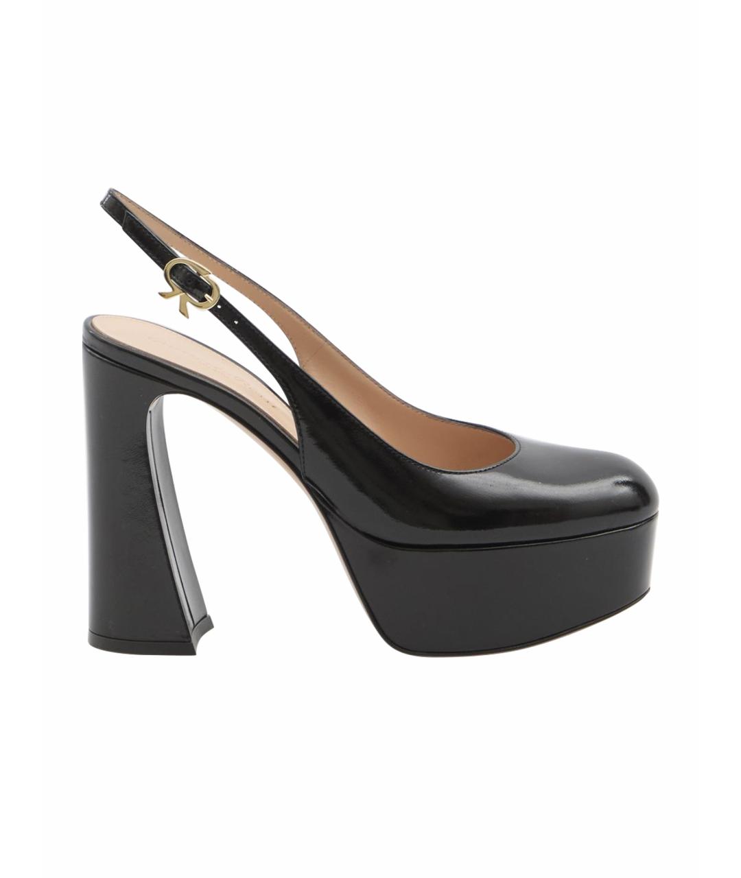 GIANVITO ROSSI Черные кожаные туфли, фото 1