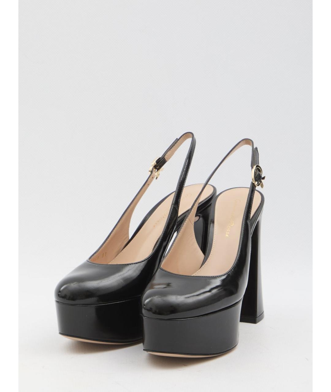 GIANVITO ROSSI Черные кожаные туфли, фото 2