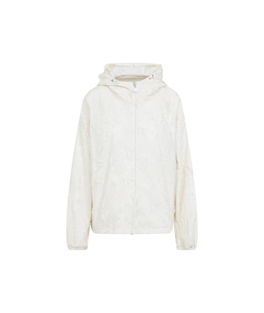 MONCLER Белая полиэстеровая куртка, фото 1
