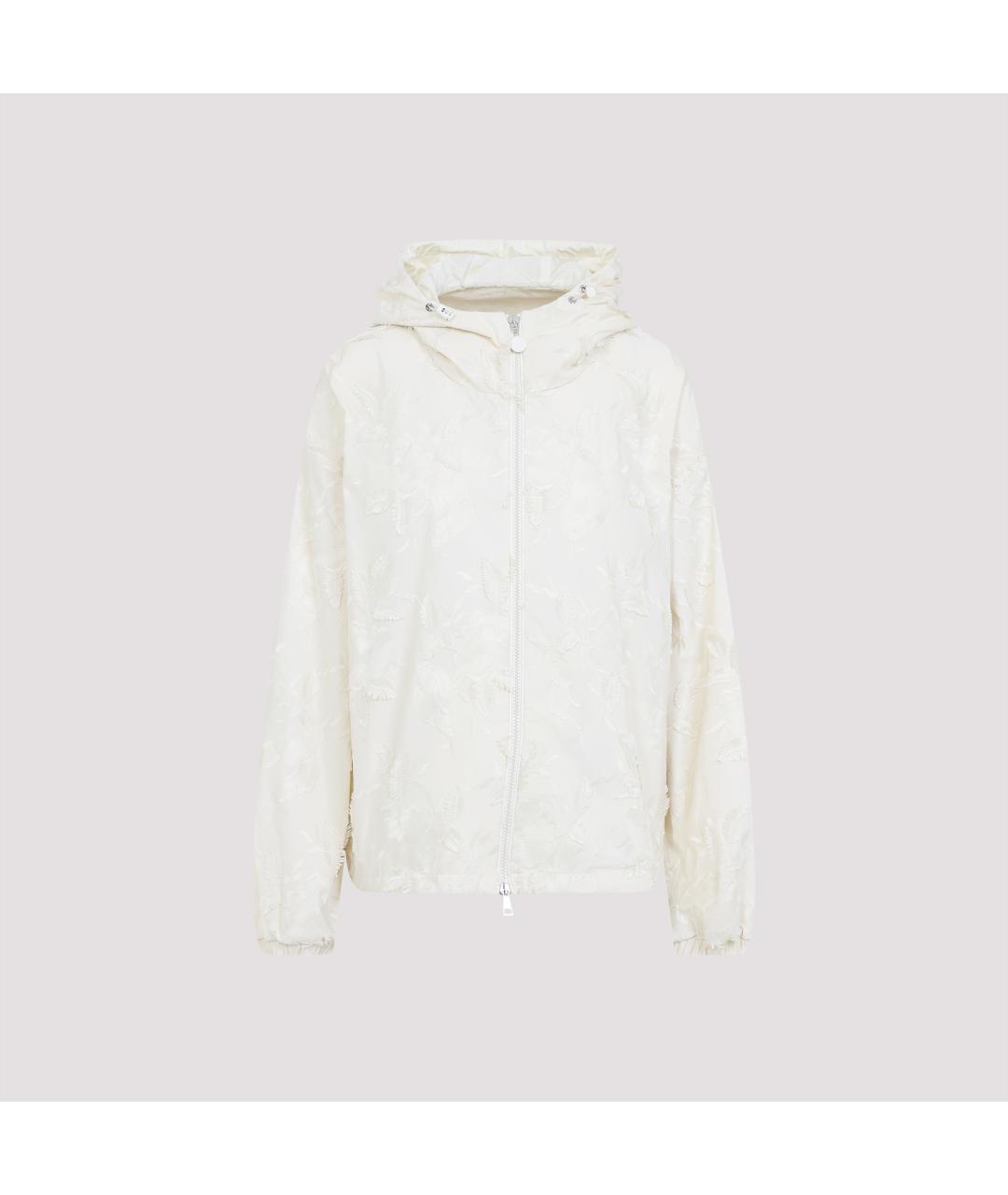 MONCLER Белая полиэстеровая куртка, фото 2