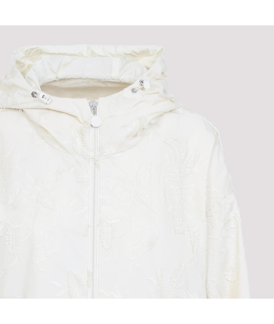 MONCLER Белая полиэстеровая куртка, фото 5
