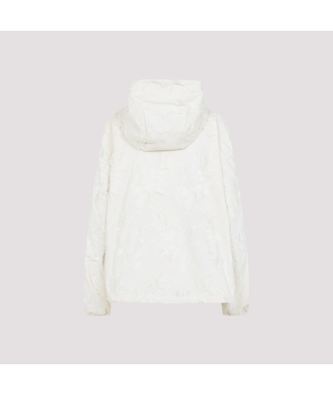 MONCLER Белая полиэстеровая куртка, фото 3