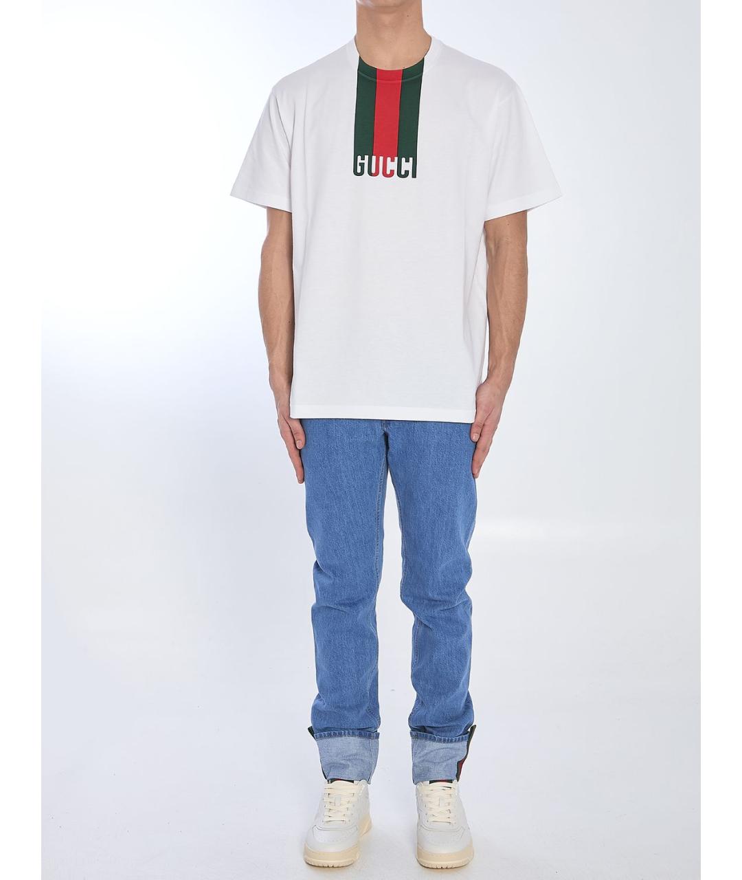 GUCCI Синие хлопковые повседневные брюки, фото 6