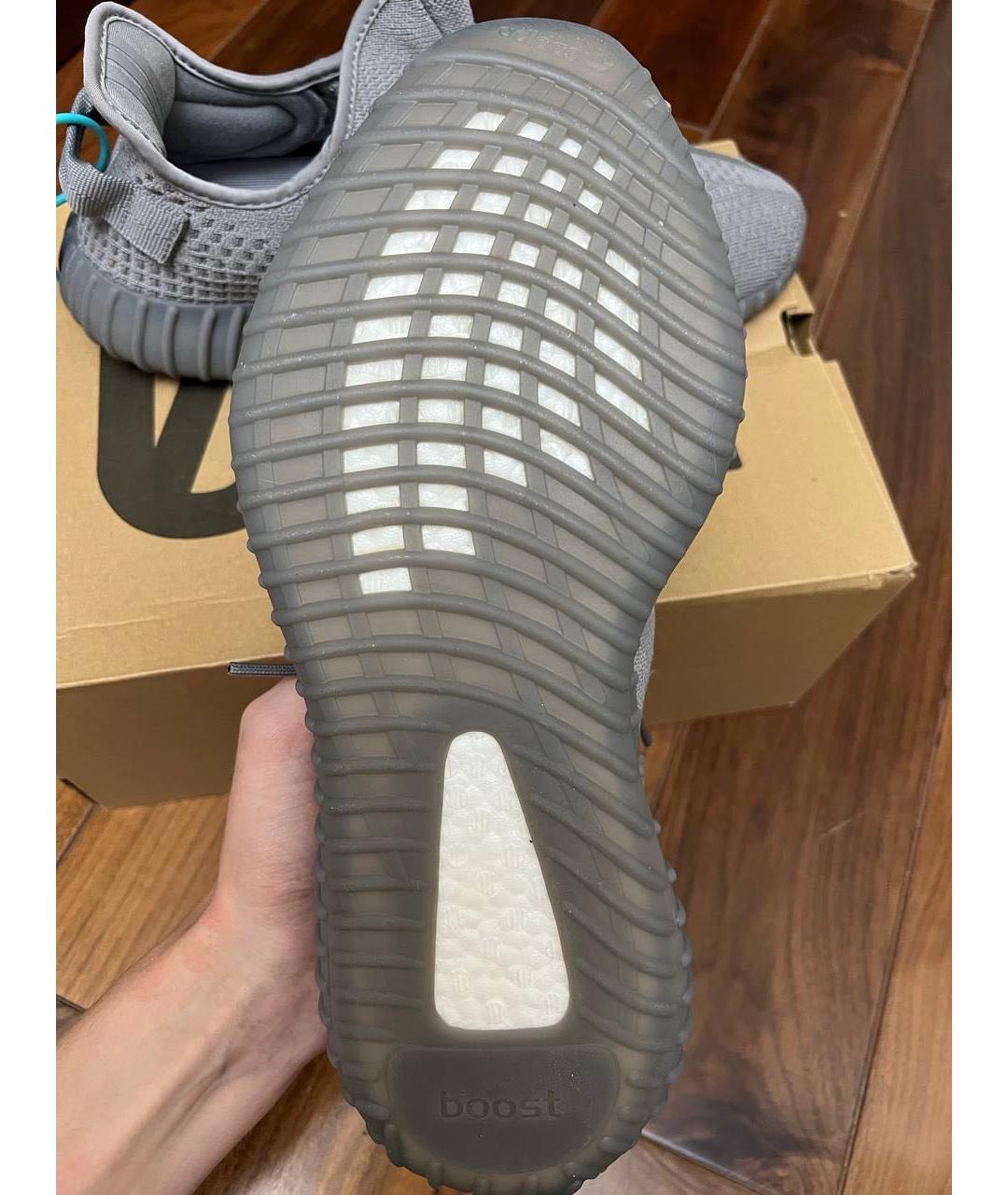 ADIDAS YEEZY Серые синтетические низкие кроссовки / кеды, фото 6