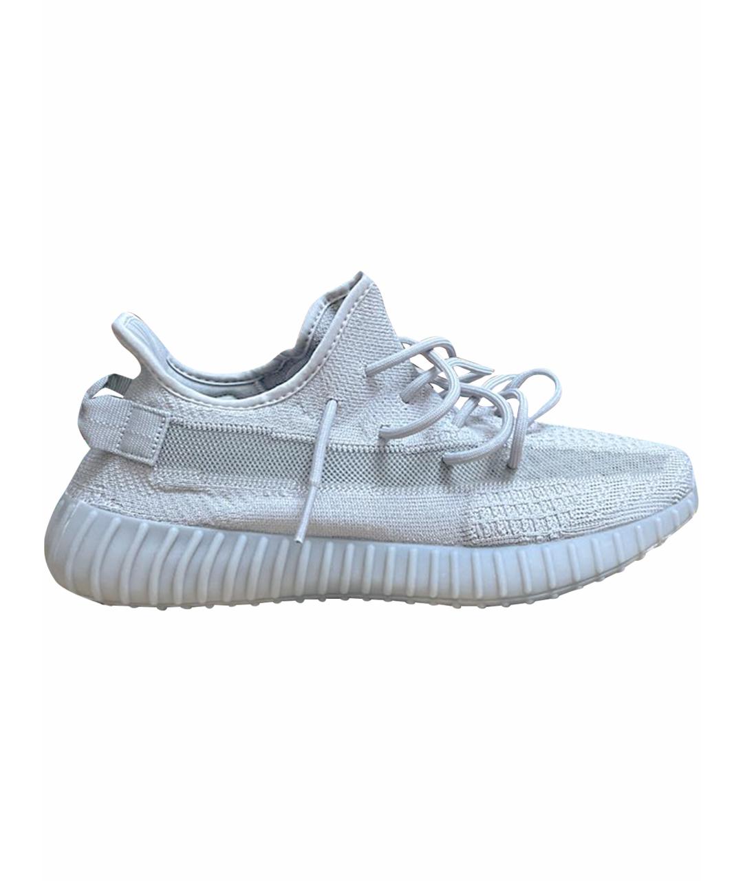 ADIDAS YEEZY Серые синтетические низкие кроссовки / кеды, фото 1