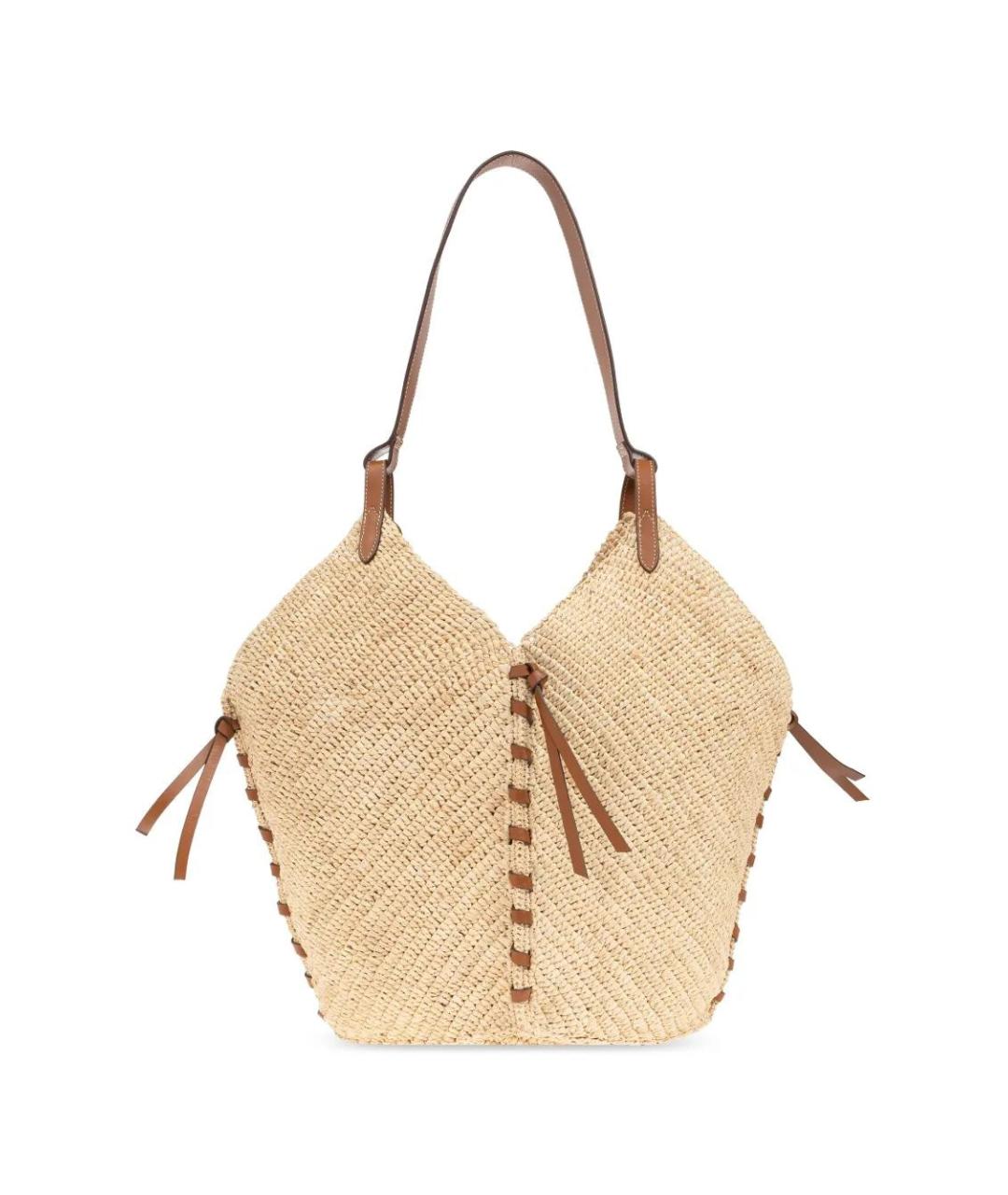 ISABEL MARANT Бежевая пелетеная сумка через плечо, фото 3