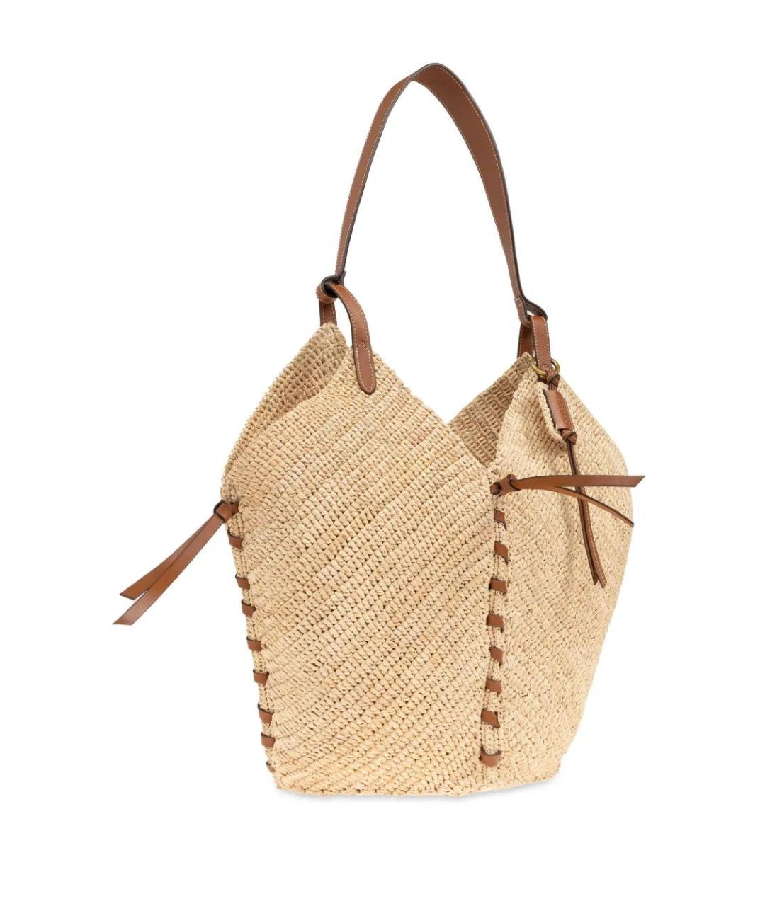 ISABEL MARANT Бежевая пелетеная сумка через плечо, фото 4