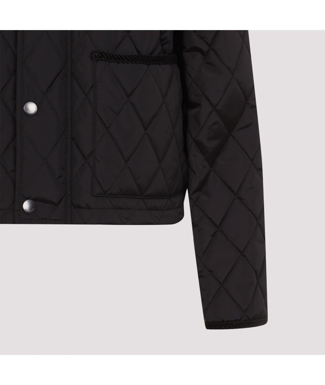 BURBERRY Черная полиамидовая куртка, фото 4