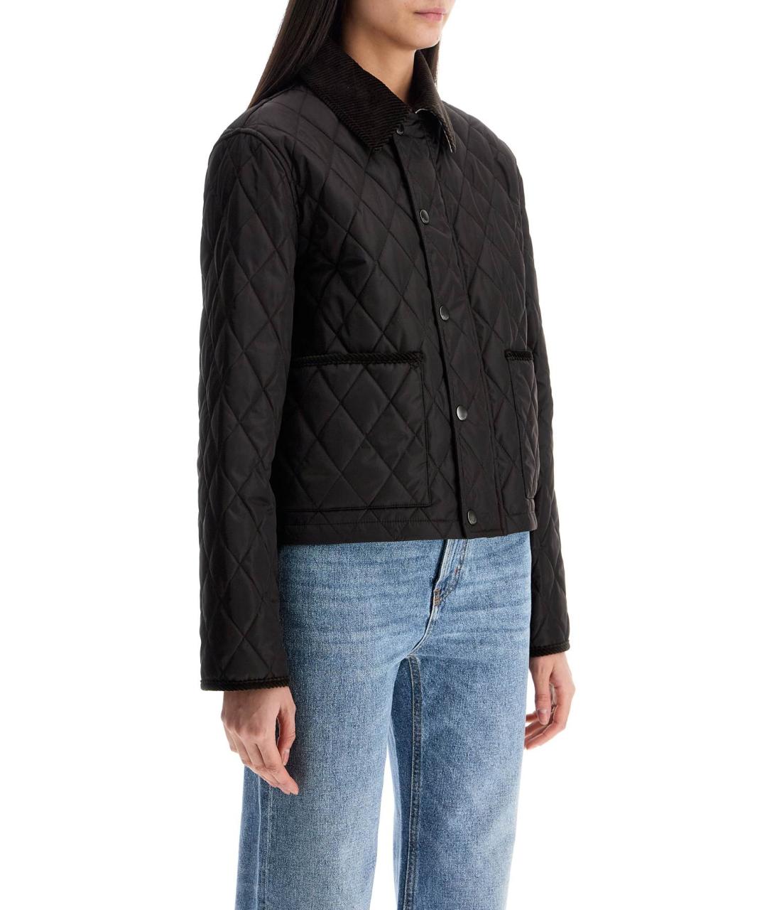 BURBERRY Черная полиамидовая куртка, фото 2