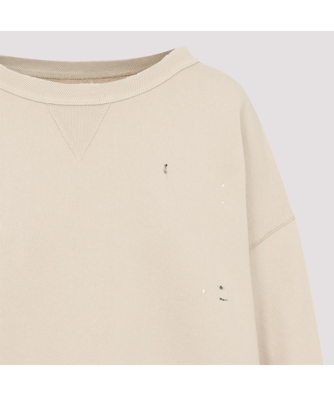 MAISON MARGIELA Бежевый хлопковый джемпер / свитер, фото 4