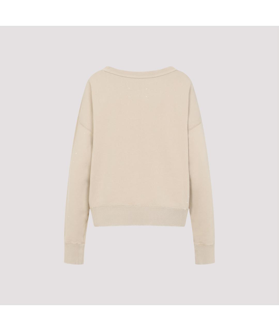 MAISON MARGIELA Бежевый хлопковый джемпер / свитер, фото 3