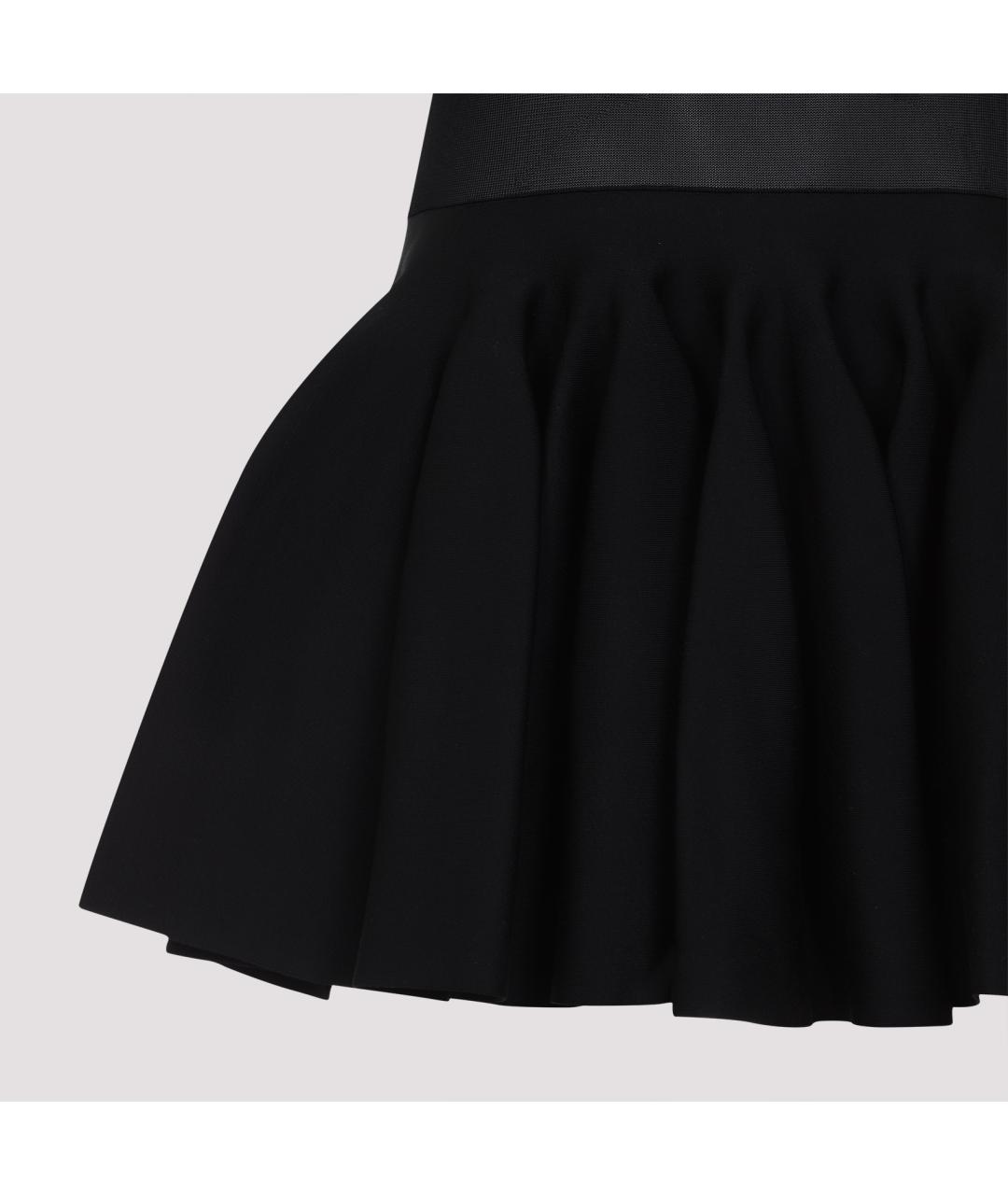 ALAIA Черное вискозное коктейльное платье, фото 4