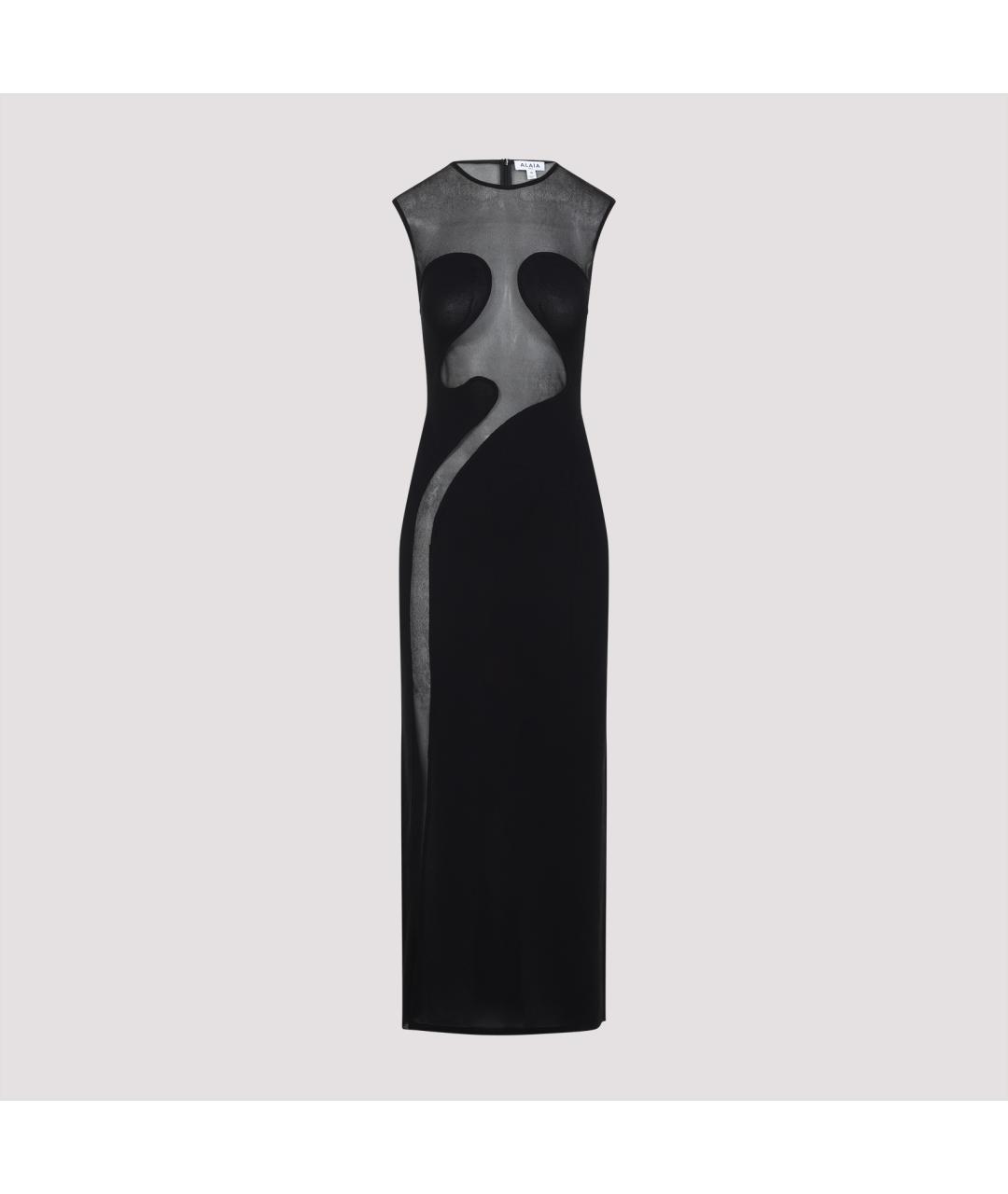 ALAIA Черное вискозное коктейльное платье, фото 2