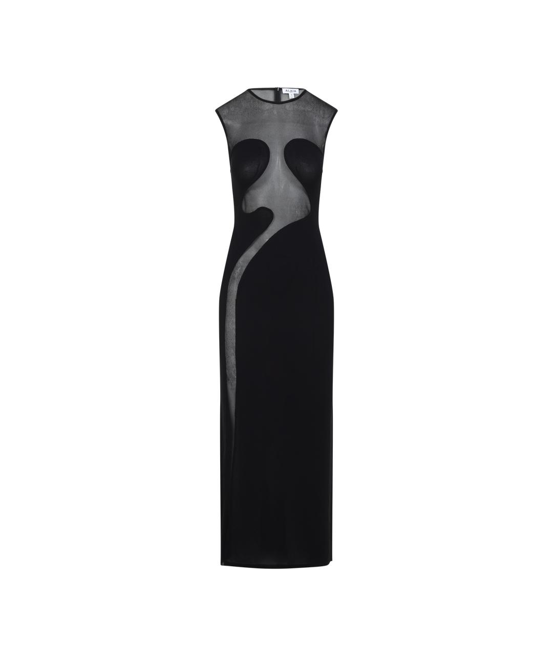 ALAIA Черное вискозное коктейльное платье, фото 1