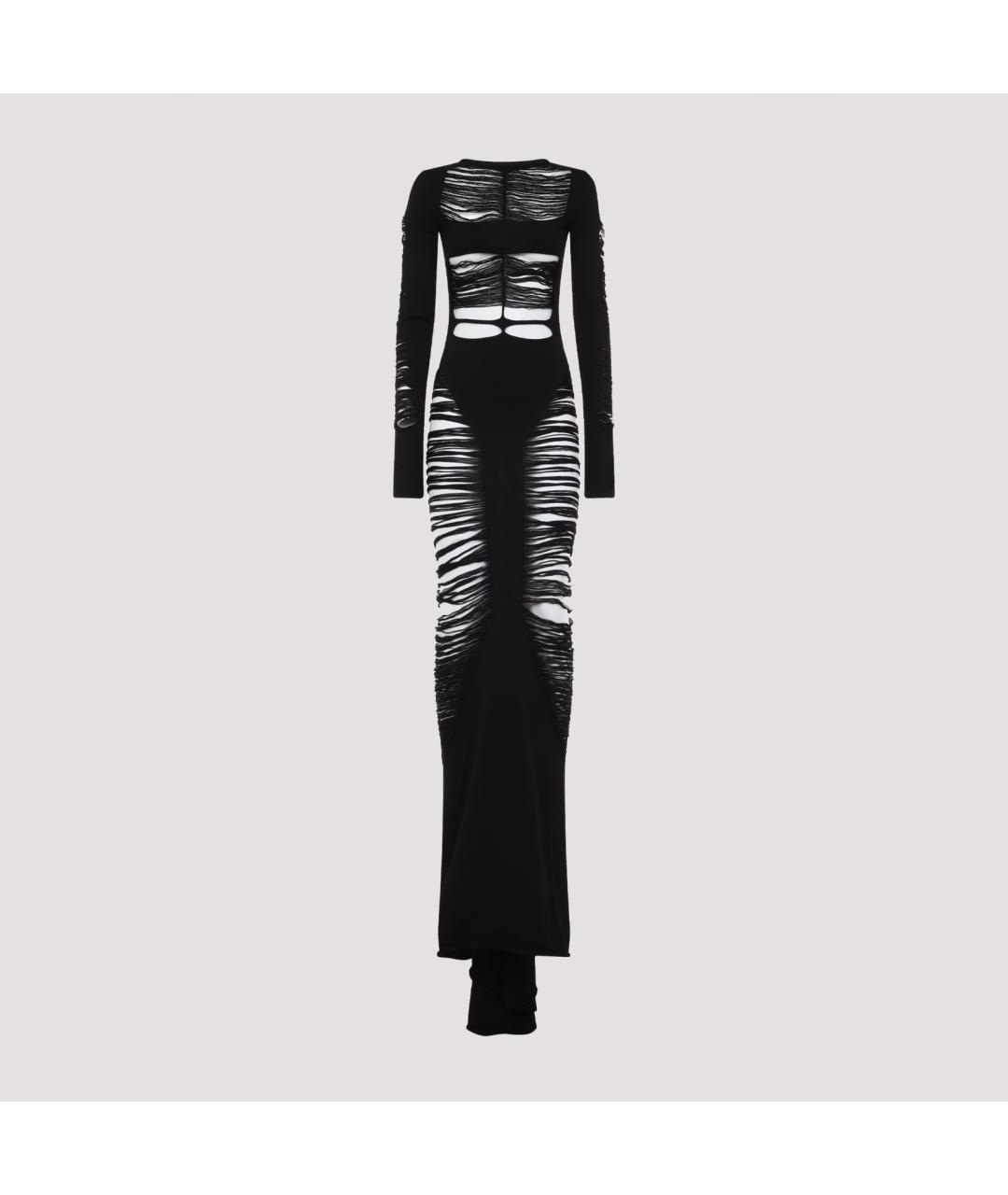 RICK OWENS Черное шерстяное повседневное платье, фото 2