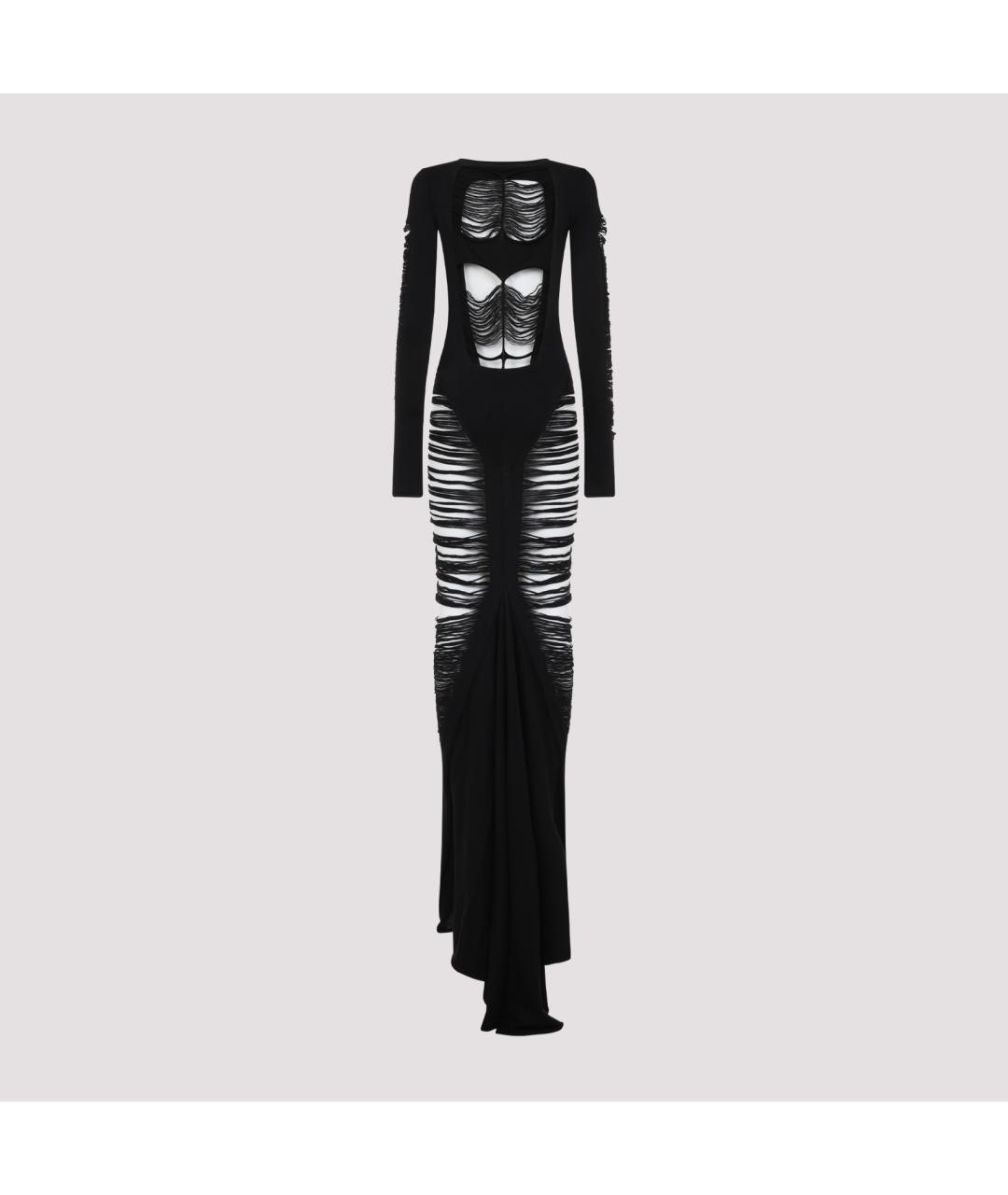 RICK OWENS Черное шерстяное повседневное платье, фото 3