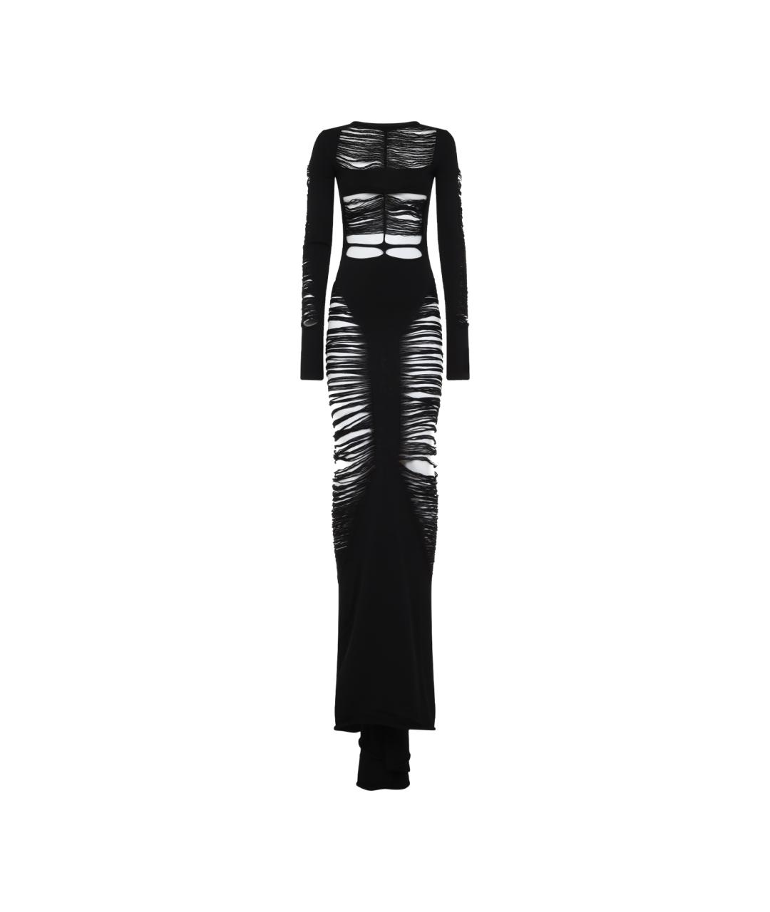 RICK OWENS Черное шерстяное повседневное платье, фото 1