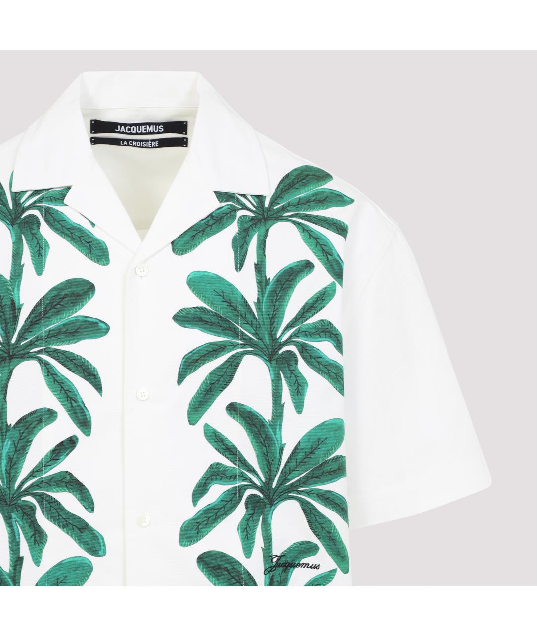 JACQUEMUS Белая хлопковая кэжуал рубашка, фото 4