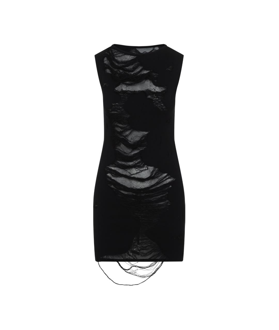 MM6 MAISON MARGIELA Черное хлопковое повседневное платье, фото 1