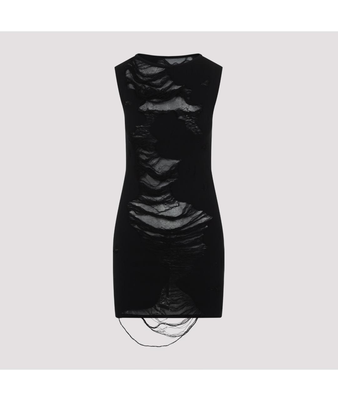MM6 MAISON MARGIELA Черное хлопковое повседневное платье, фото 2