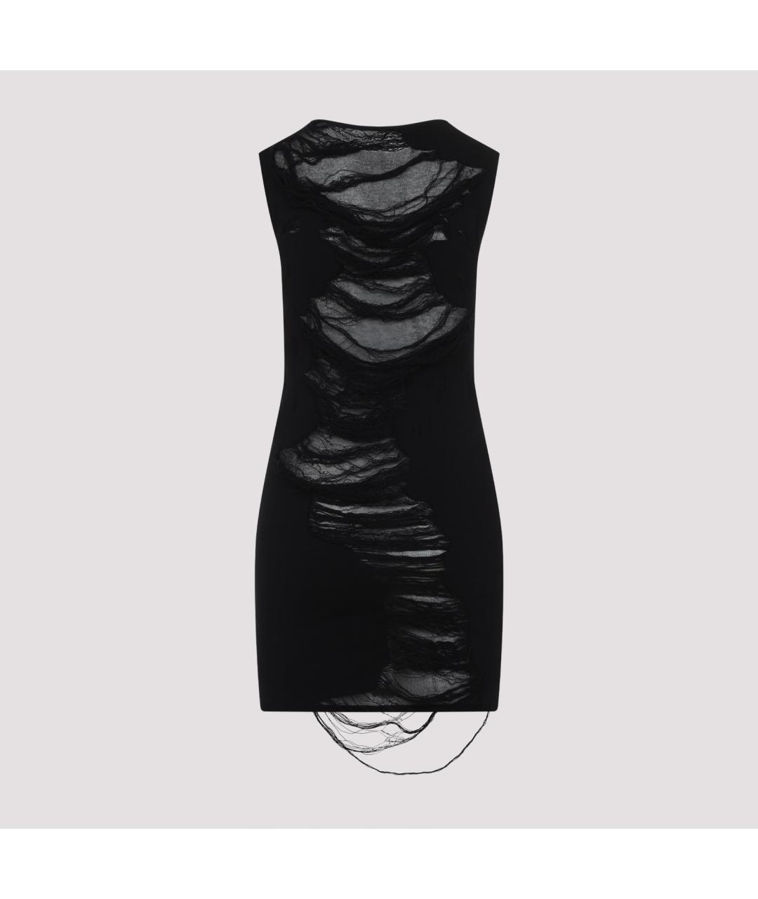 MM6 MAISON MARGIELA Черное хлопковое повседневное платье, фото 3