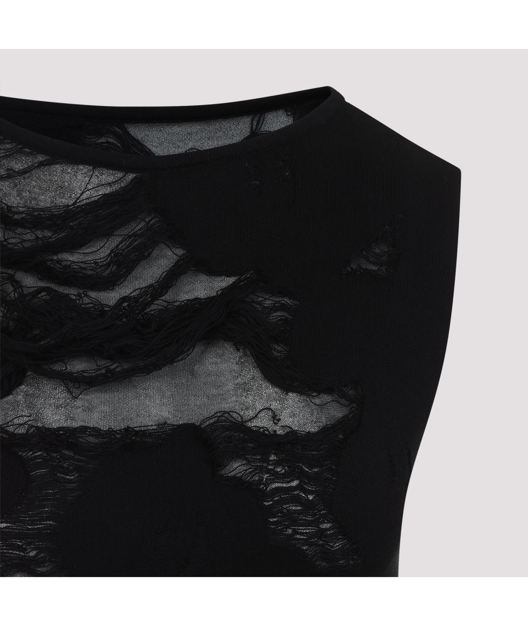 MM6 MAISON MARGIELA Черное хлопковое повседневное платье, фото 5