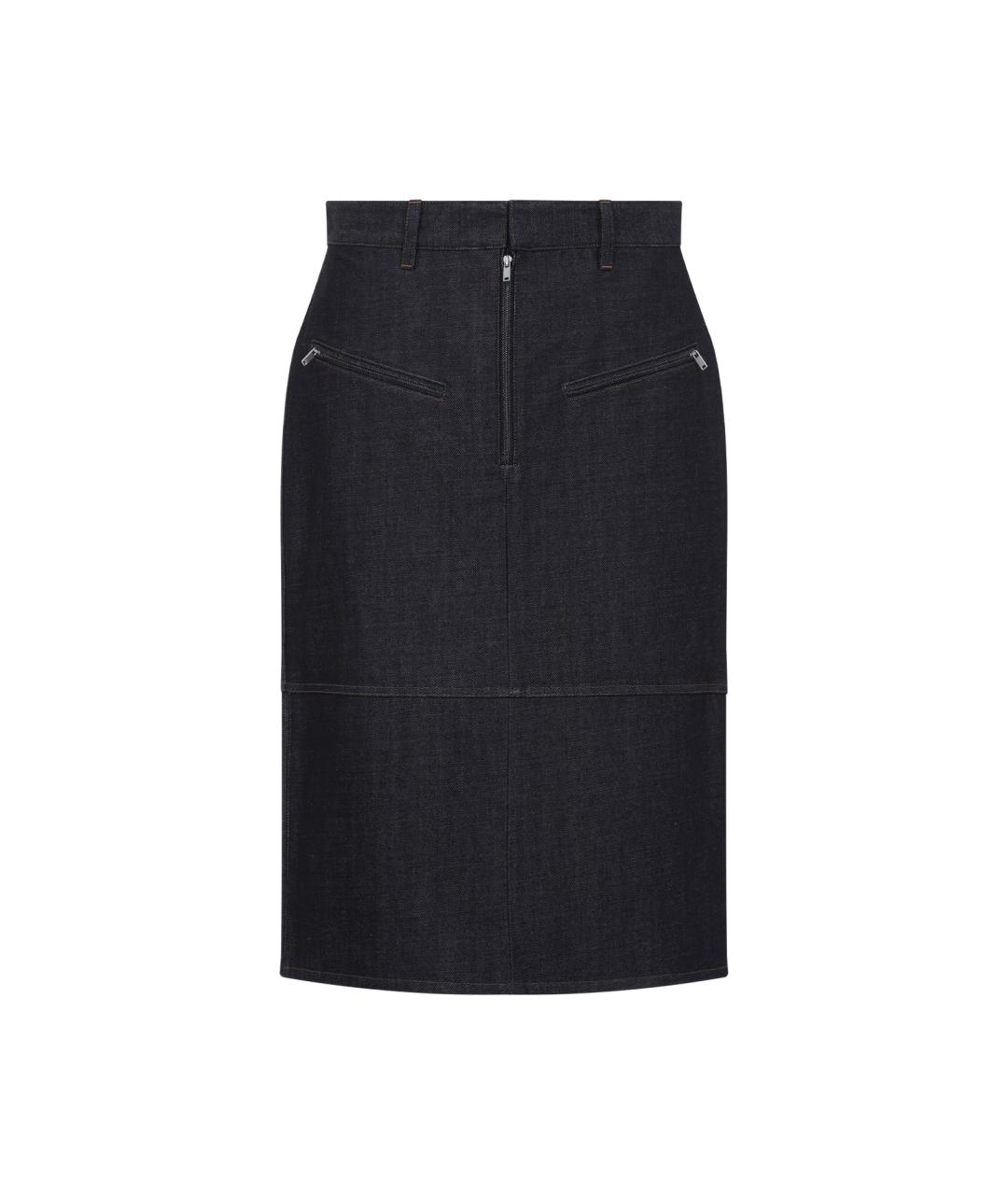 JIL SANDER Серая хлопковая юбка миди, фото 1