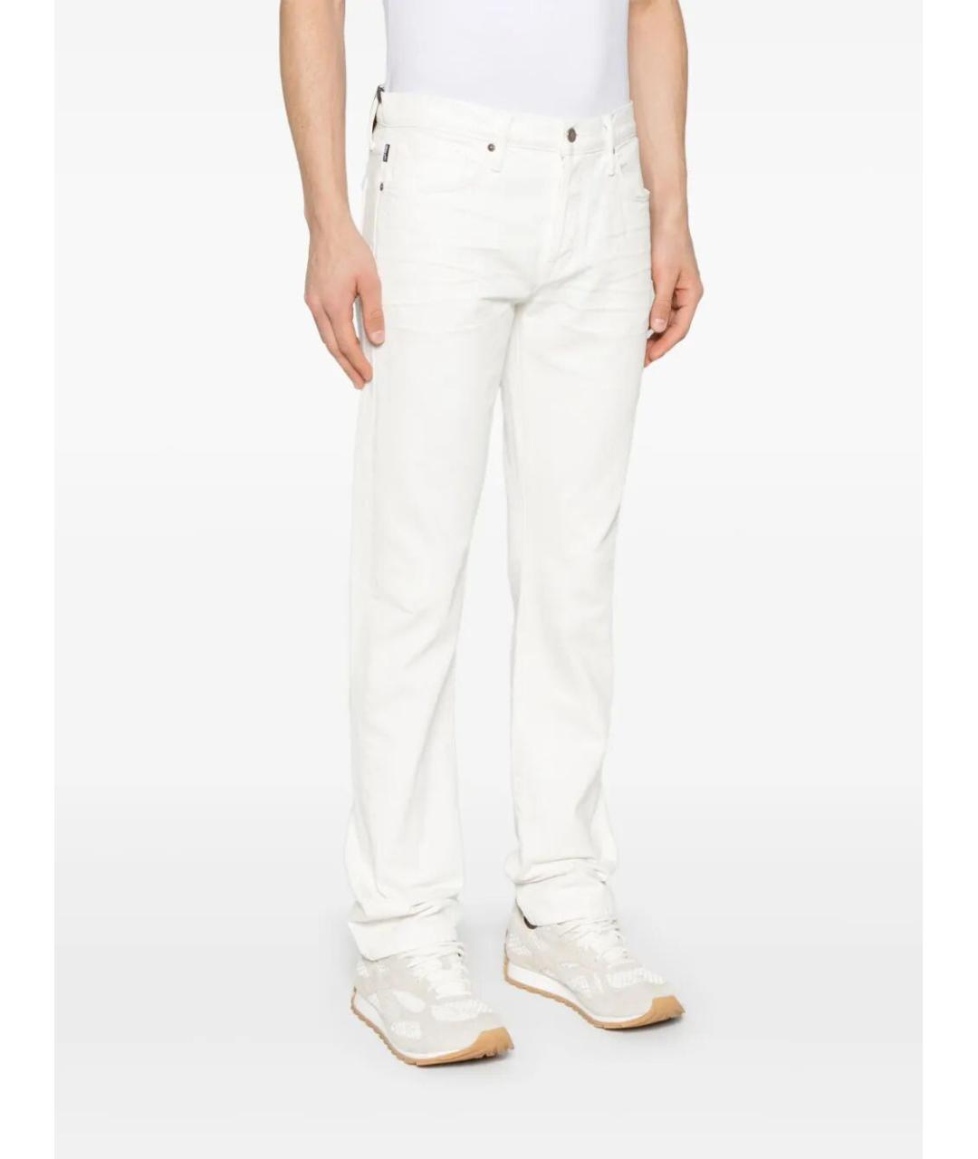 TOM FORD Белые хлопковые повседневные брюки, фото 4