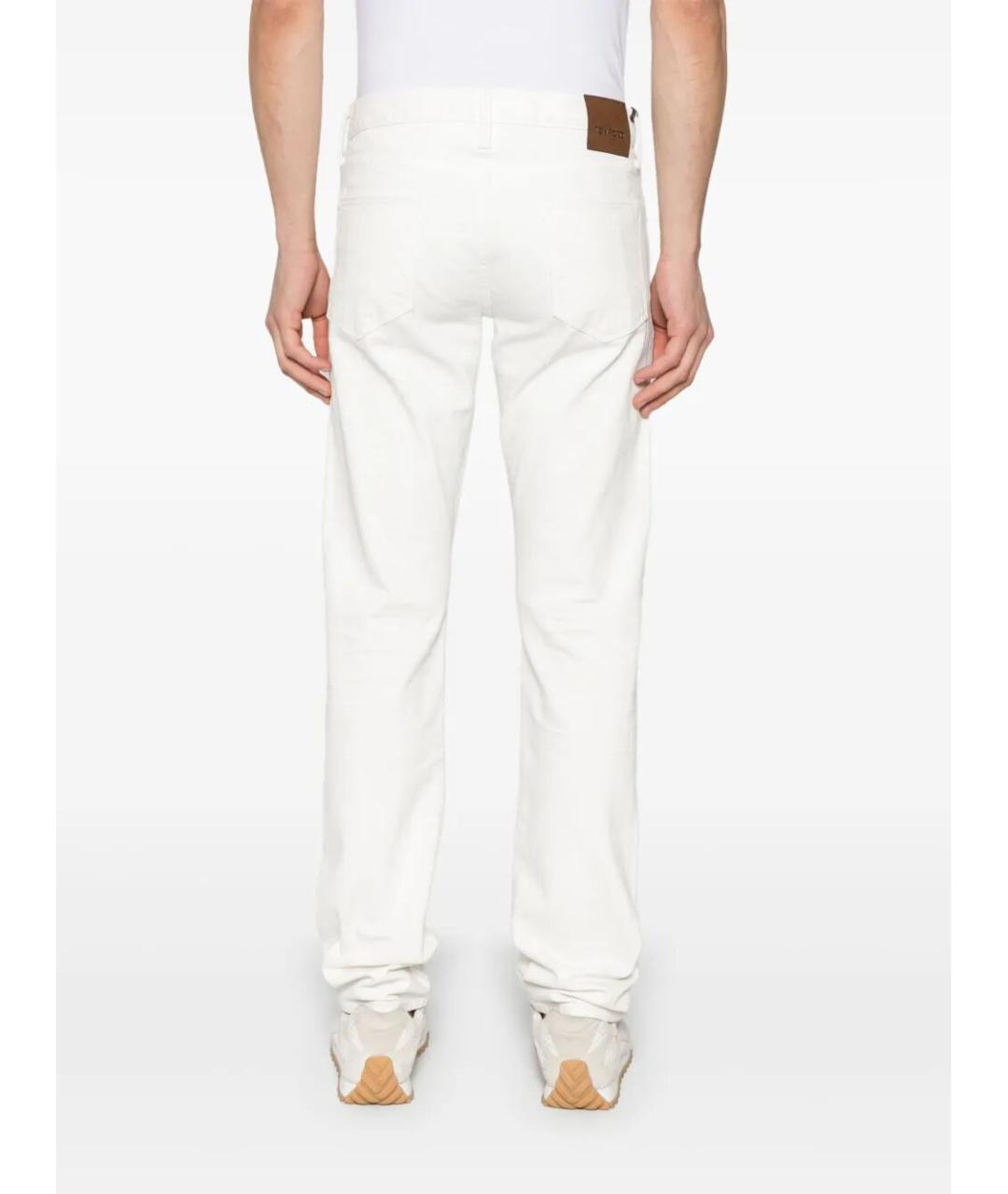 TOM FORD Белые хлопковые повседневные брюки, фото 3