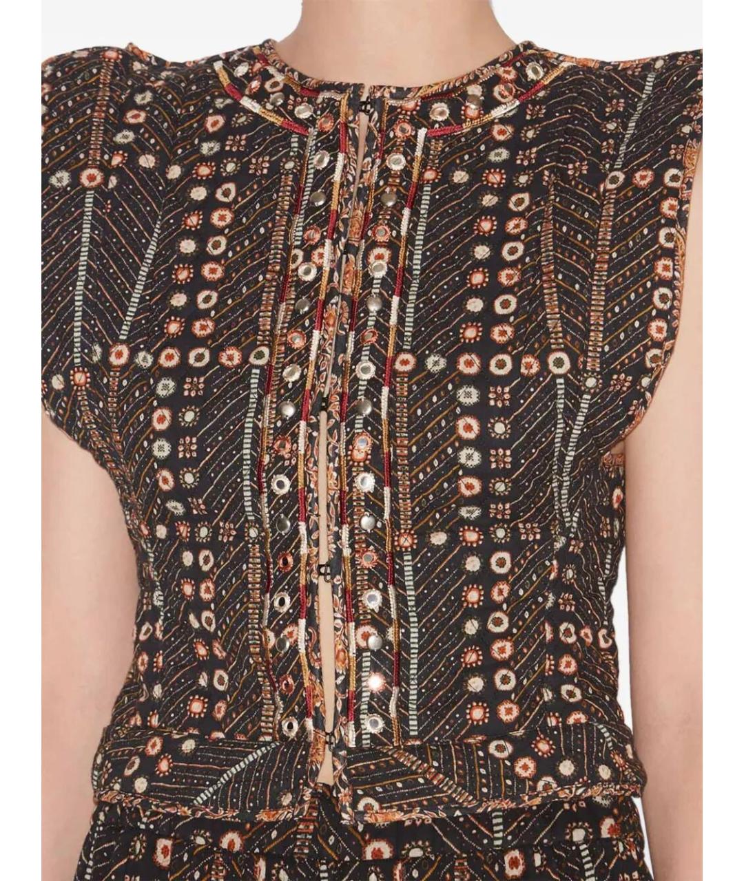 ISABEL MARANT Коричневый хлопковый жилет, фото 5