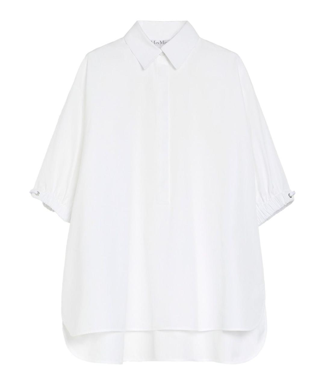 MAX MARA Белая хлопковая рубашка, фото 1