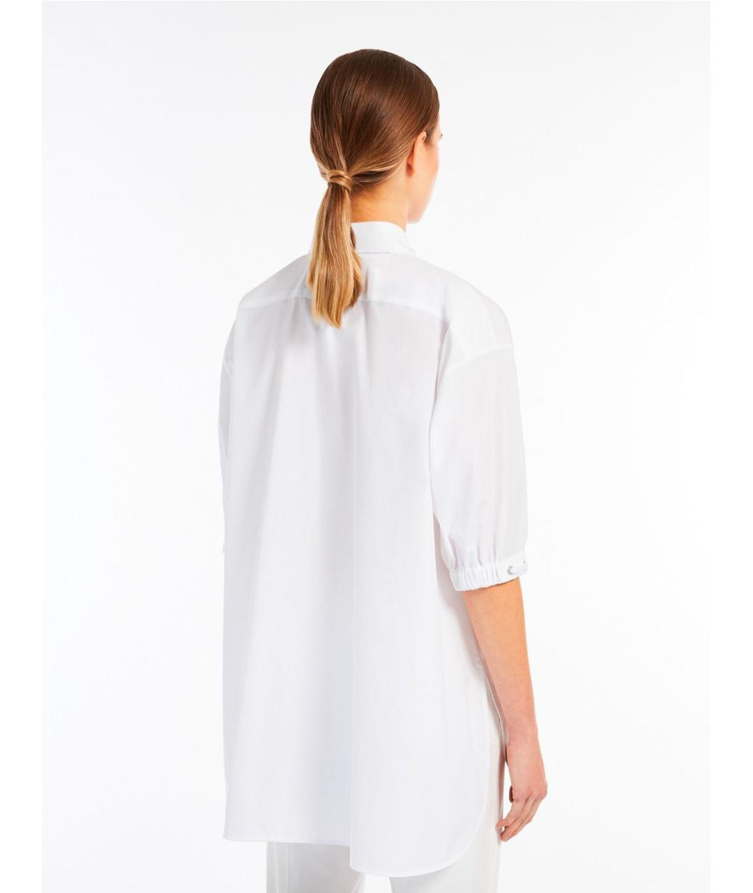 MAX MARA Белая хлопковая рубашка, фото 3