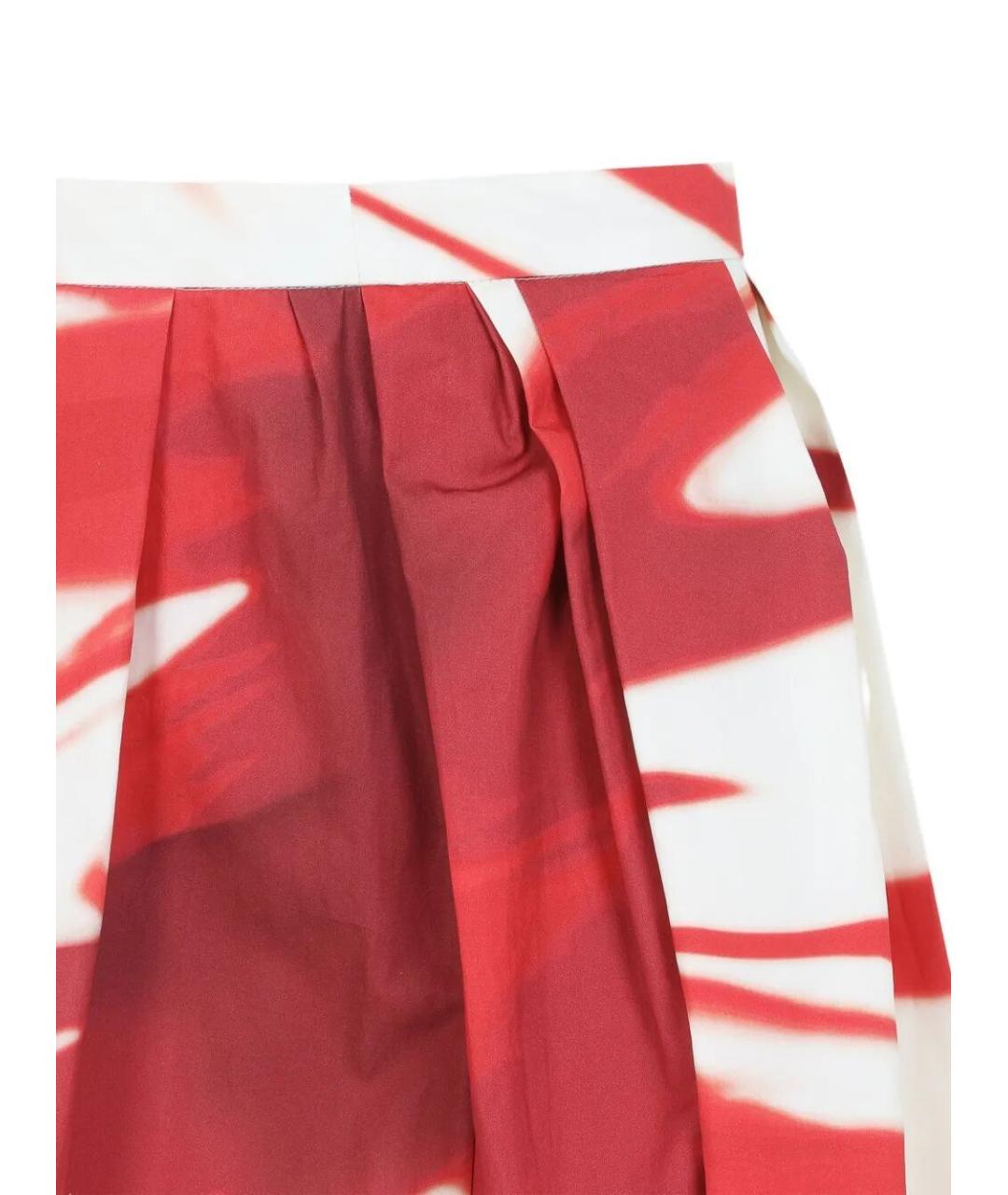 DRIES VAN NOTEN Красная хлопковая юбка миди, фото 3
