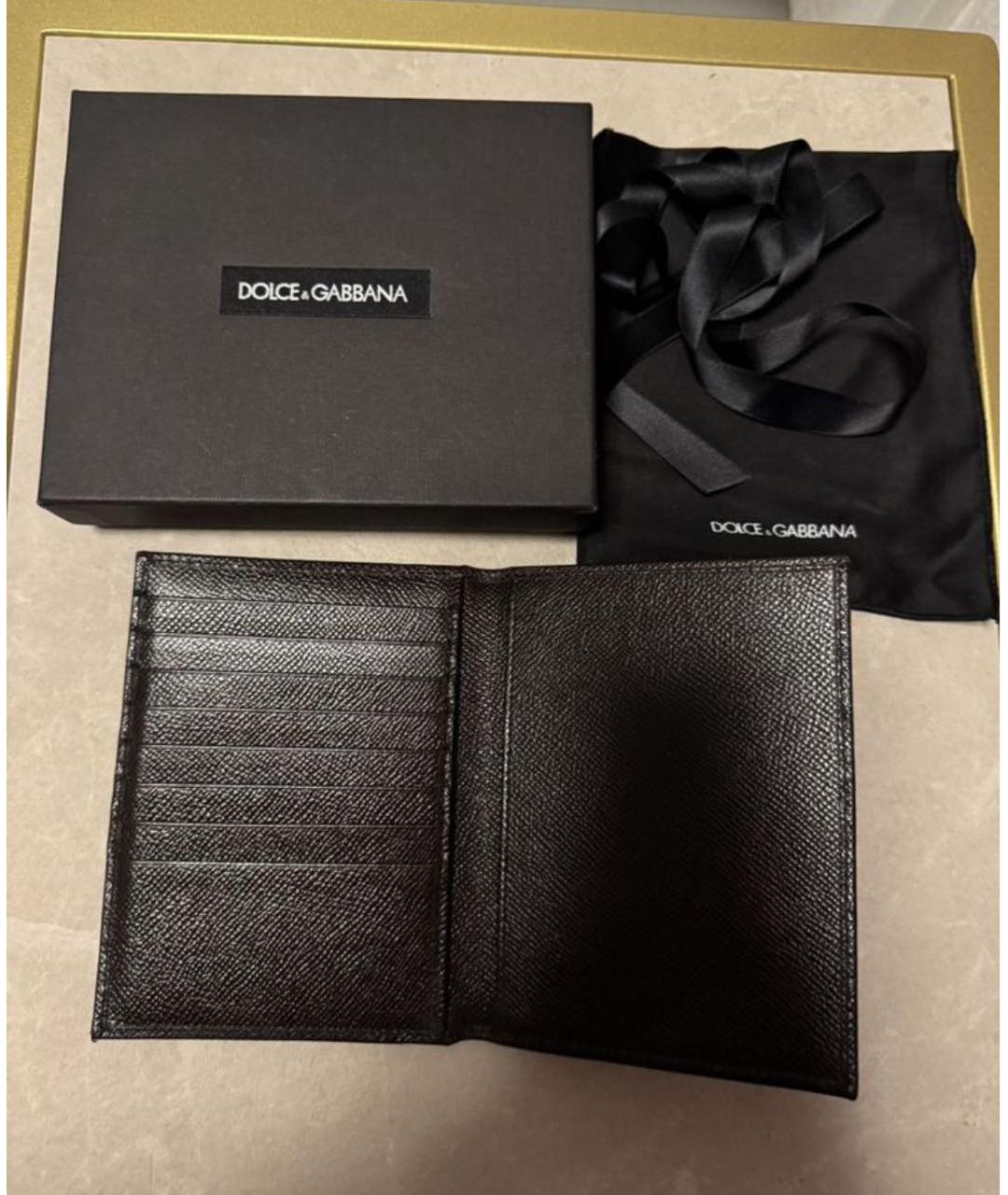 DOLCE&GABBANA Коричневый кожаный кардхолдер, фото 2