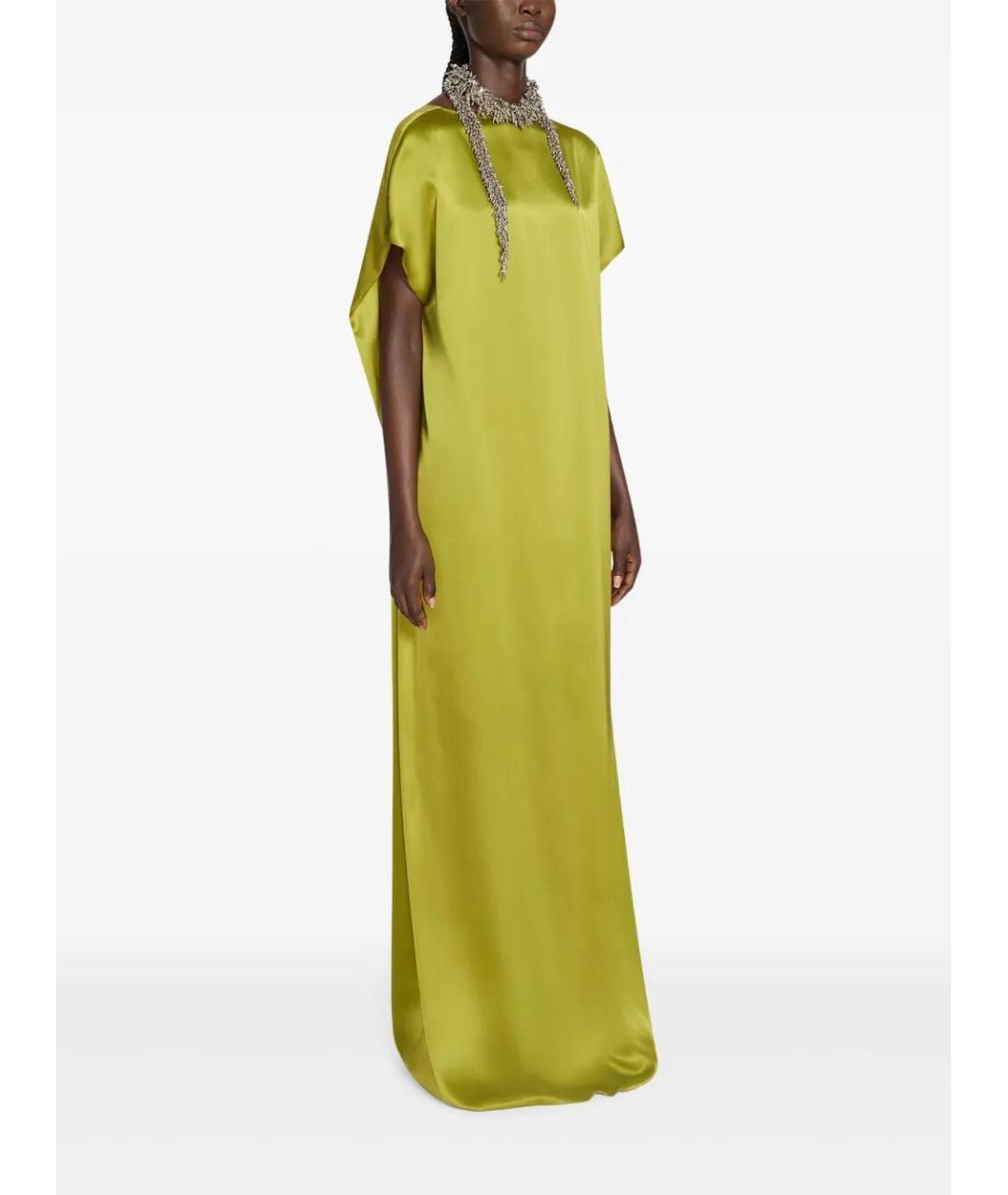 DRIES VAN NOTEN Зеленые шелковое повседневное платье, фото 3
