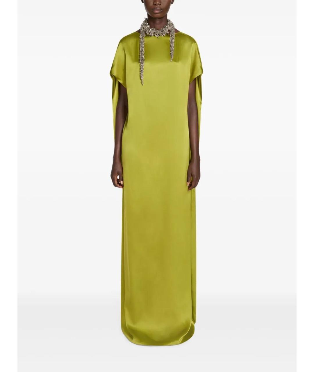 DRIES VAN NOTEN Зеленые шелковое повседневное платье, фото 2
