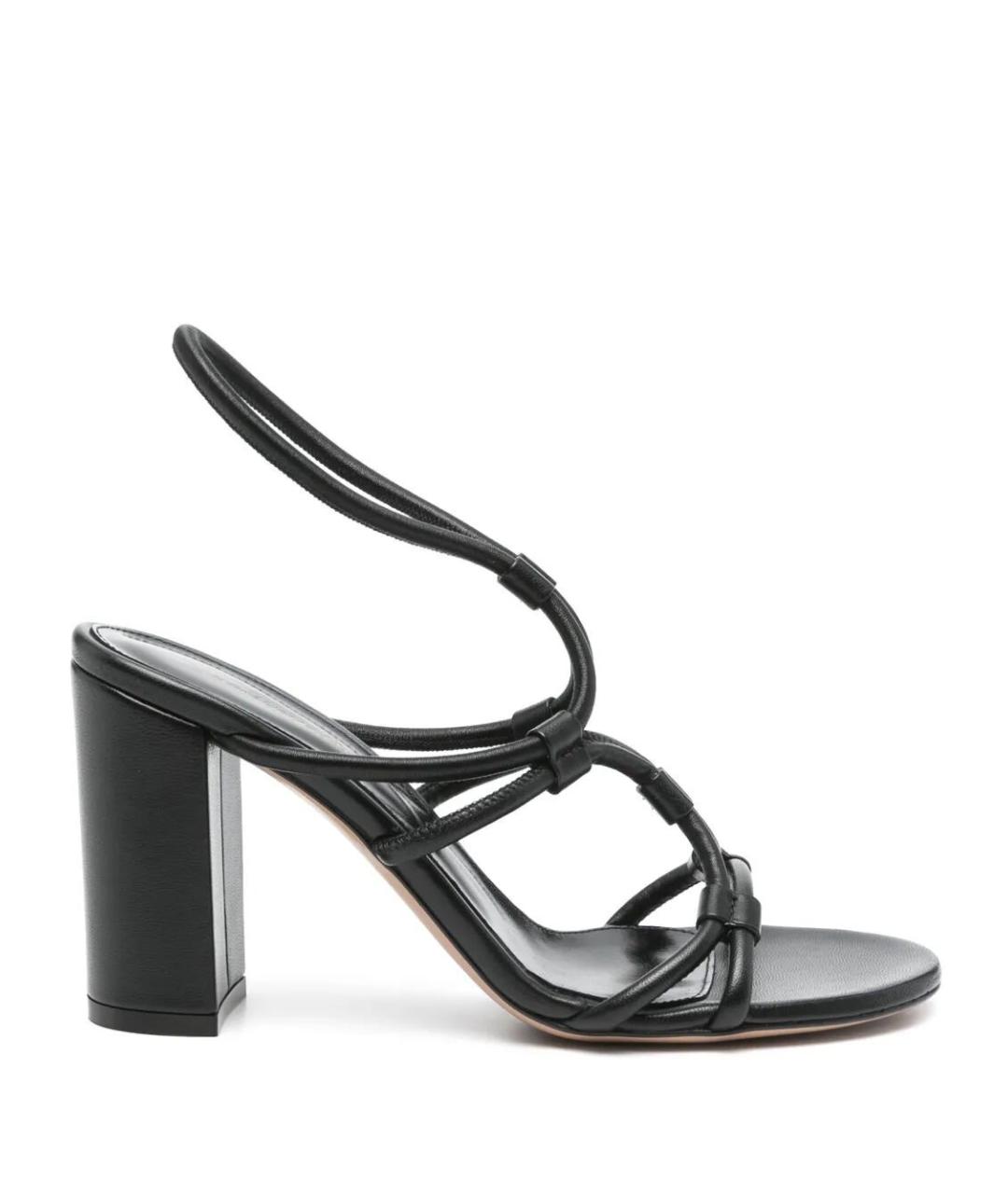 GIANVITO ROSSI Черные кожаные босоножки, фото 1