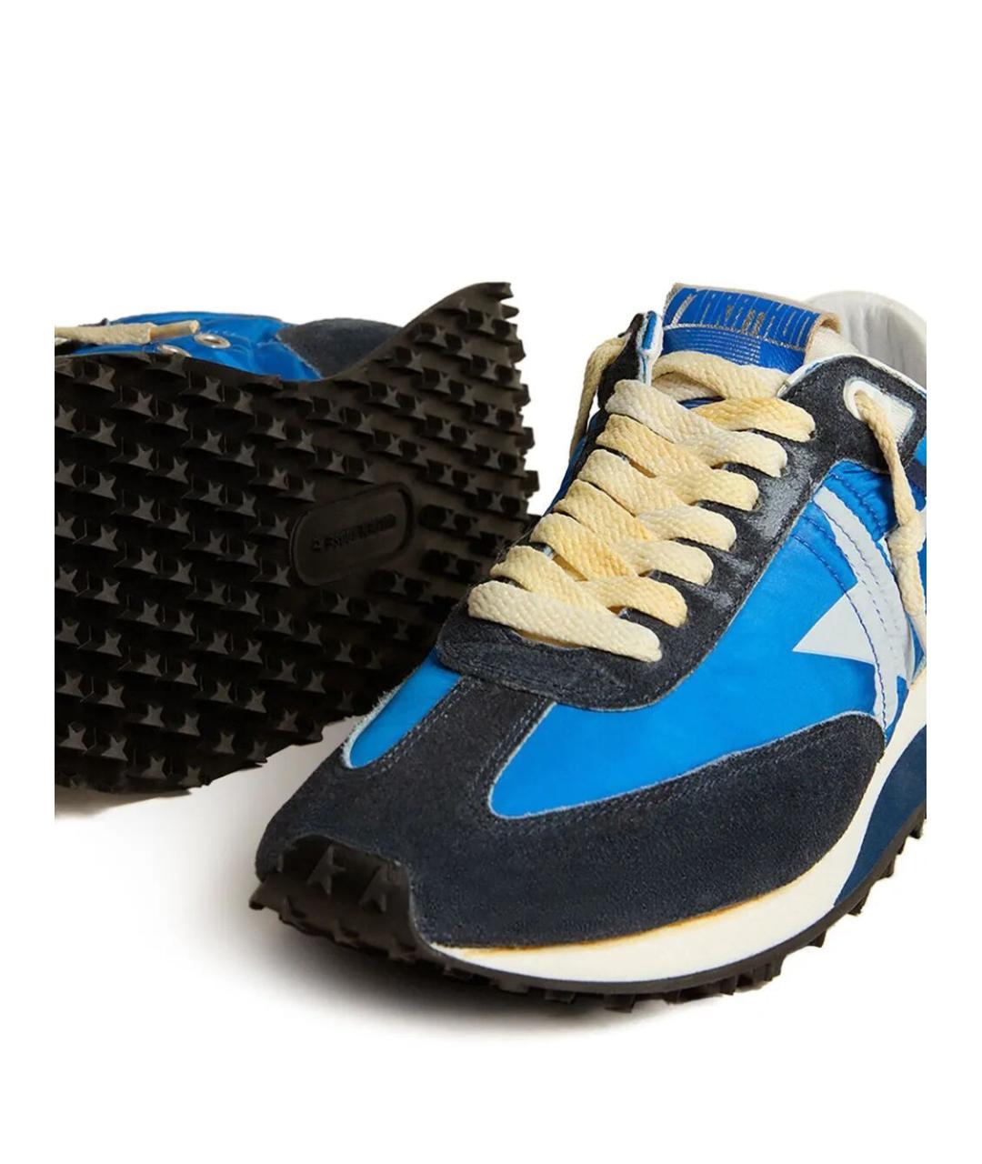 GOLDEN GOOSE DELUXE BRAND Синие синтетические низкие кроссовки / кеды, фото 2
