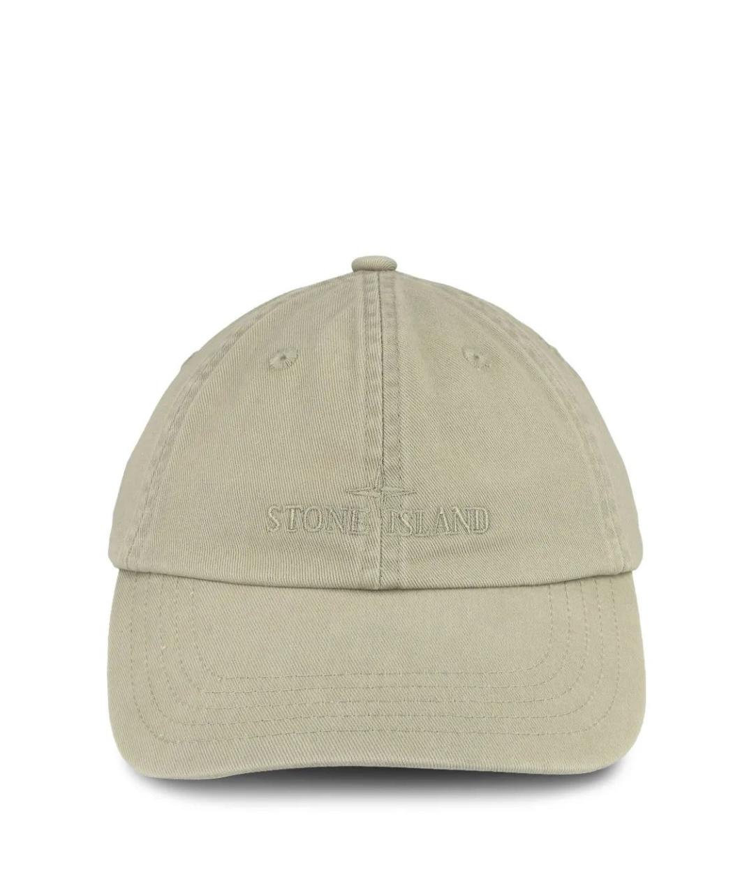 STONE ISLAND Хаки хлопковая кепка/бейсболка, фото 2